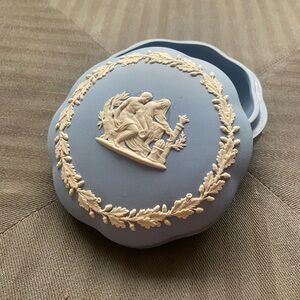 Pretty little Wedgewood Blue and Cream Decorative Box